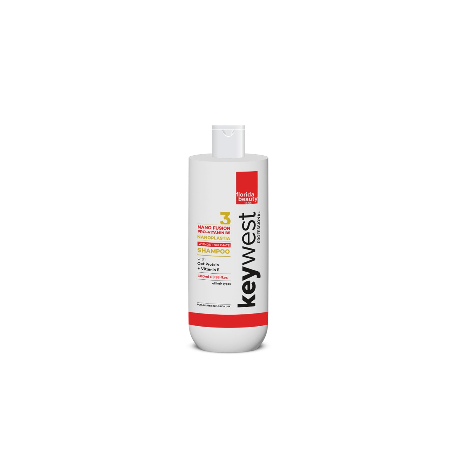 Keywest Professional Sulfate-free Shampoo with Oat Protein and Vitamin E | Home Care For Treated Hair | 100ml