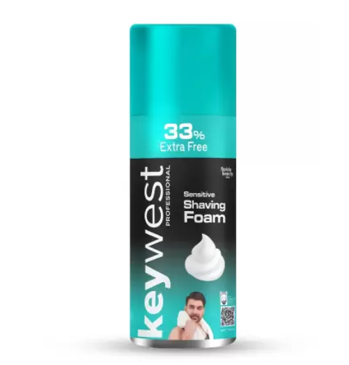 Keywest Sensitive Pre Shaving Foam for Men, 385g (33% Extra Free)