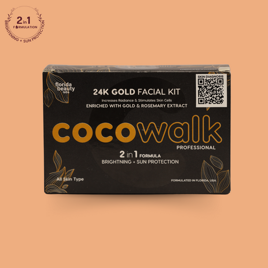 Cocowalk Professional 24K Gold Facial | 2-in-1 Formulation | Brightening & Repair | Gold & Rosemary Extract