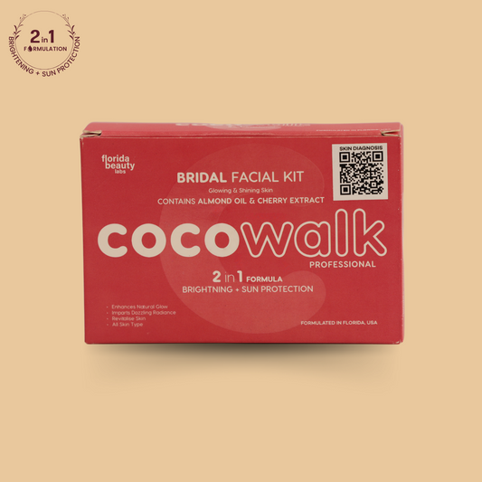 Cocowalk Professional Bridal Facial | 2-in-1 Formulation | Brightening & Repair | Almond Oil & Cherry Extract