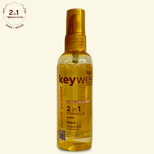 Keywest Professionals Shine and Gloss Hair Serum with Argan Oil & Vitamin E | 2 in 1 Formula Shine & Repair