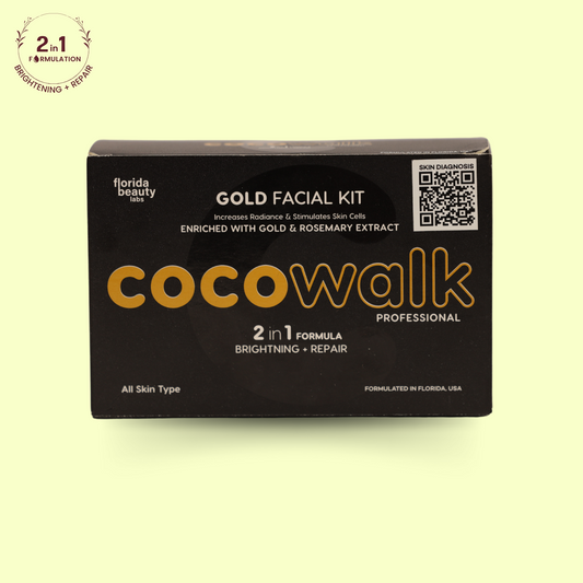 Cocowalk Professional Gold Facial Kit| 2-in-1 Formulation | Brightening & Repair | Gold & Rosemary Extract