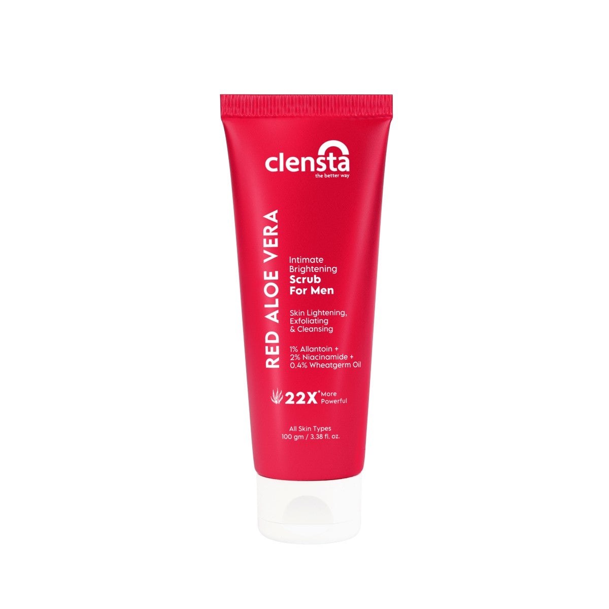 Clensta Red Aloe Vera Intimate Brightening Scrub For Men (100 Gm)