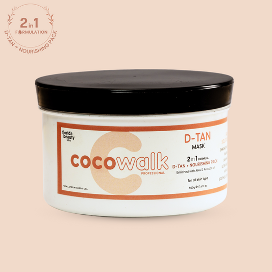 Cocowalk Professional D-tan Mask with Vitamin E, AHA and Avocado | D-tan and Nourishment | 500gm