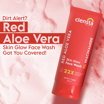 Clensta Red Aloe Vera Skin Glow Face Wash (100 Ml)