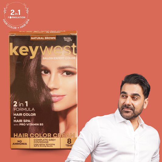 Keywest Salon Expert Hair Color Cream | Grey Coverage | No Ammonia | Pro Vitamin B5 | 65ml