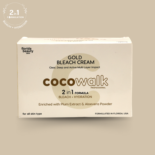 Cocowalk Professional Gold Bleach Cream with Plum Extract & Aloe Vera | 2 in 1 Bleach and Hydration | 50gms