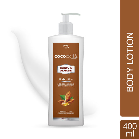 Cocowalk Professional Body Lotion with Honey and Almond | Intense Nourishing & Skin Brightening | 400ml