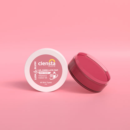 Clensta Lush & Blush Lip, Cheek & Eye Tint - Berry Bliss (5gm)