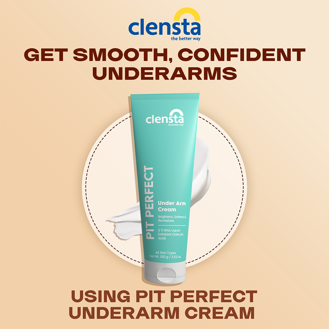 Clensta Pit Perfect Under Arm Cream (100gm)