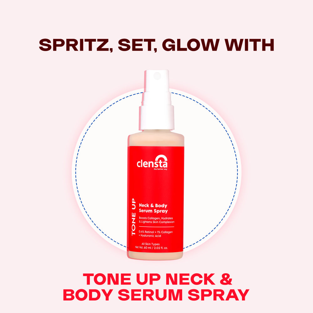 Clensta Tone Up Neck And Body Serum Spray (60ml)