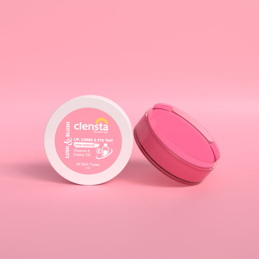 Clensta Lush & Blush Lip, Cheek & Eye Tint - Pink Forever (5gm)