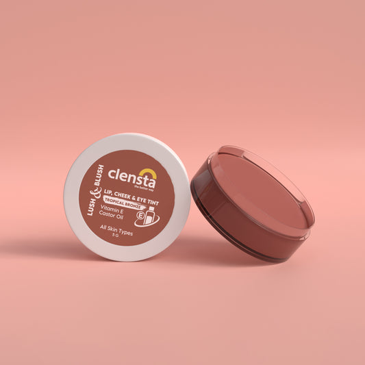 Clensta Lush & Blush Lip, Cheek & Eye Tint - Tropical Bronze (5gm)