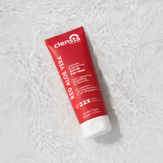 Clensta Red Aloe Vera Intimate Brightening Scrub For Men (100gm)