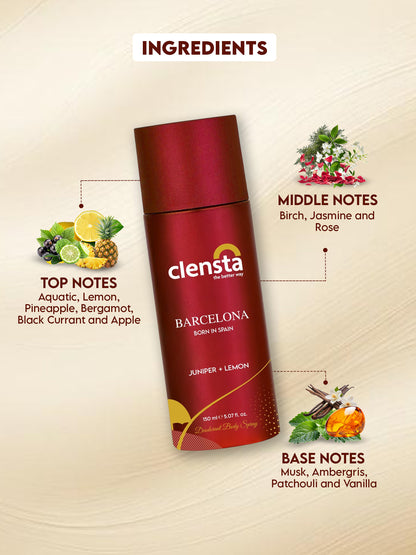 Clensta Deodorant for Men (Pack of 4) - 150ml