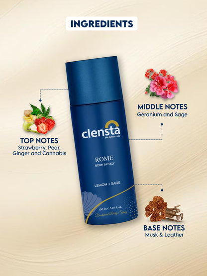 Clensta Deodorant for Men (Pack of 4) - 150ml