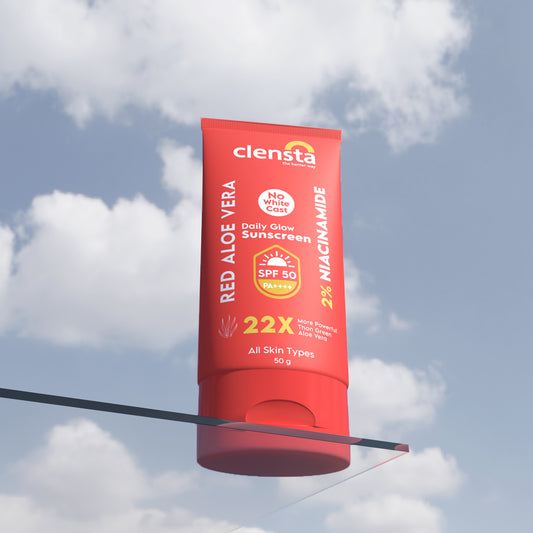 Clensta Red Aloe Vera Daily Glow Sunscreen (50gm)