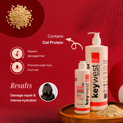 Keywest Professional Sulfate-free Shampoo with Oat Protein and Vitamin E | For Treated Hair| 1000ml