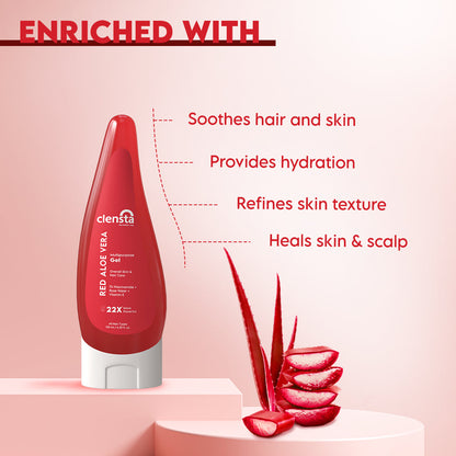 Clensta Red Aloe Vera Multi Purpose Gel (130ml)