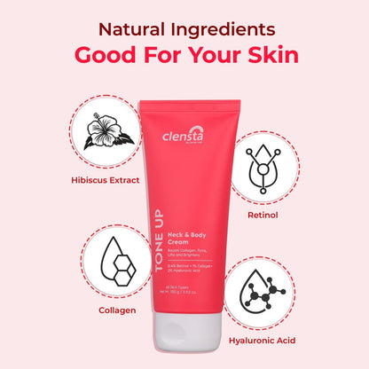 Clensta Tone Up Neck And Body Cream (100gm)