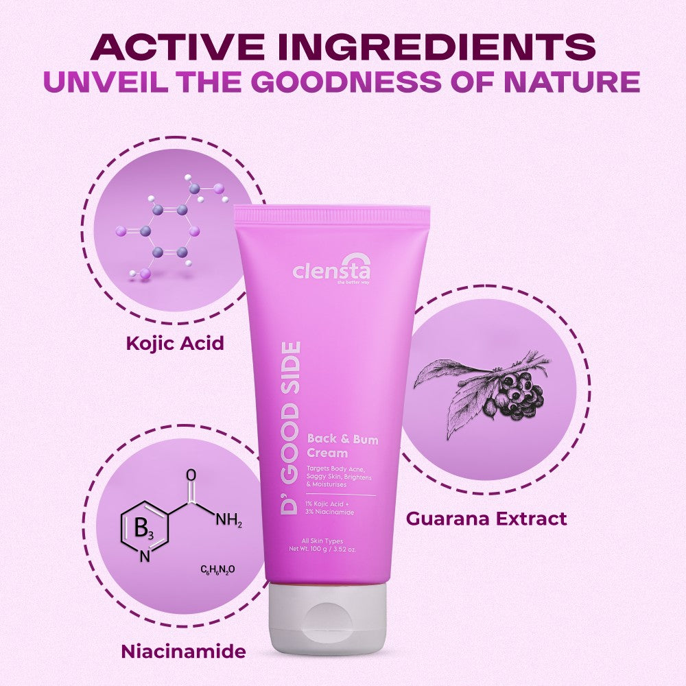 Clensta D' Good Side Back And Bum Cream (100gm)