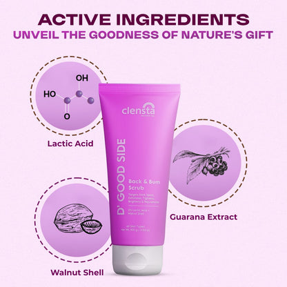 Clensta D' Good Side Back And Bum Scrub (100gm)