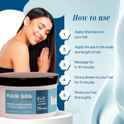 Keywest Professional Hair Spa with Aloe Vera | Repair & Smoothening Creambath | 500gms