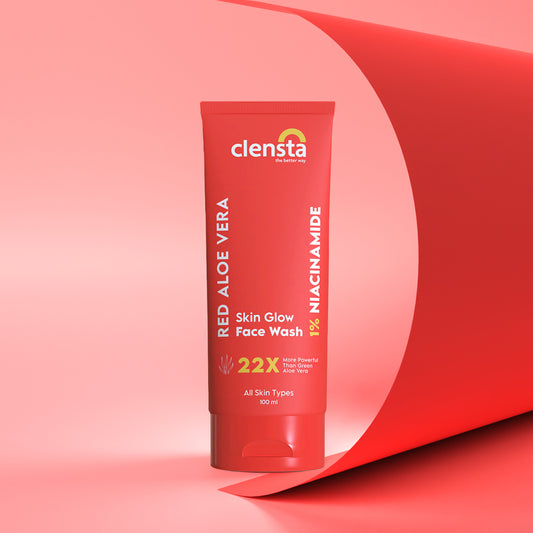 Clensta Red Aloe Vera Skin Glow Face Wash (100ml)