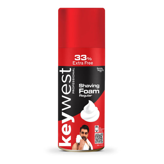 Keywest Regular Pre Shaving Foam for Men, 385g (33% Extra Free)