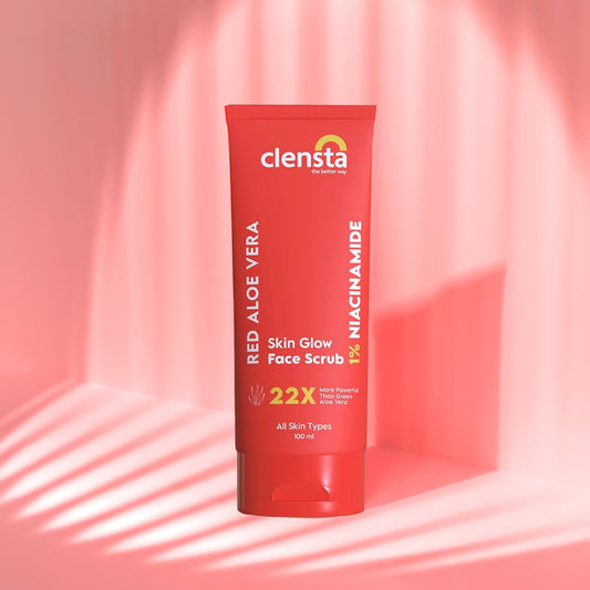 Clensta Red Aloe Vera Skin Glow Face Scrub (100ml)