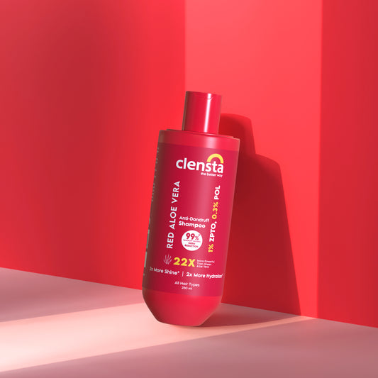 Clensta Red Aloe Vera Anti-Dandruff Shampoo (250ml)