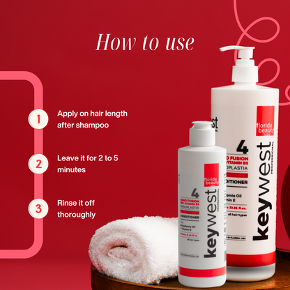 Keywest Professional Sulfate-free Conditioner with Macadamia oil and Vitamin E | For Treated Hair | 1000ml