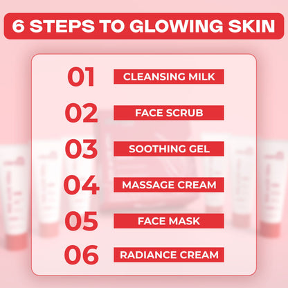 Clensta Red Aloe Vera Skin Glow Facial Kit