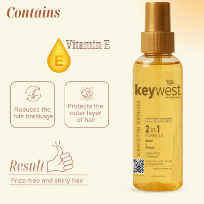 Keywest Professionals Shine and Gloss Hair Serum (100ml)