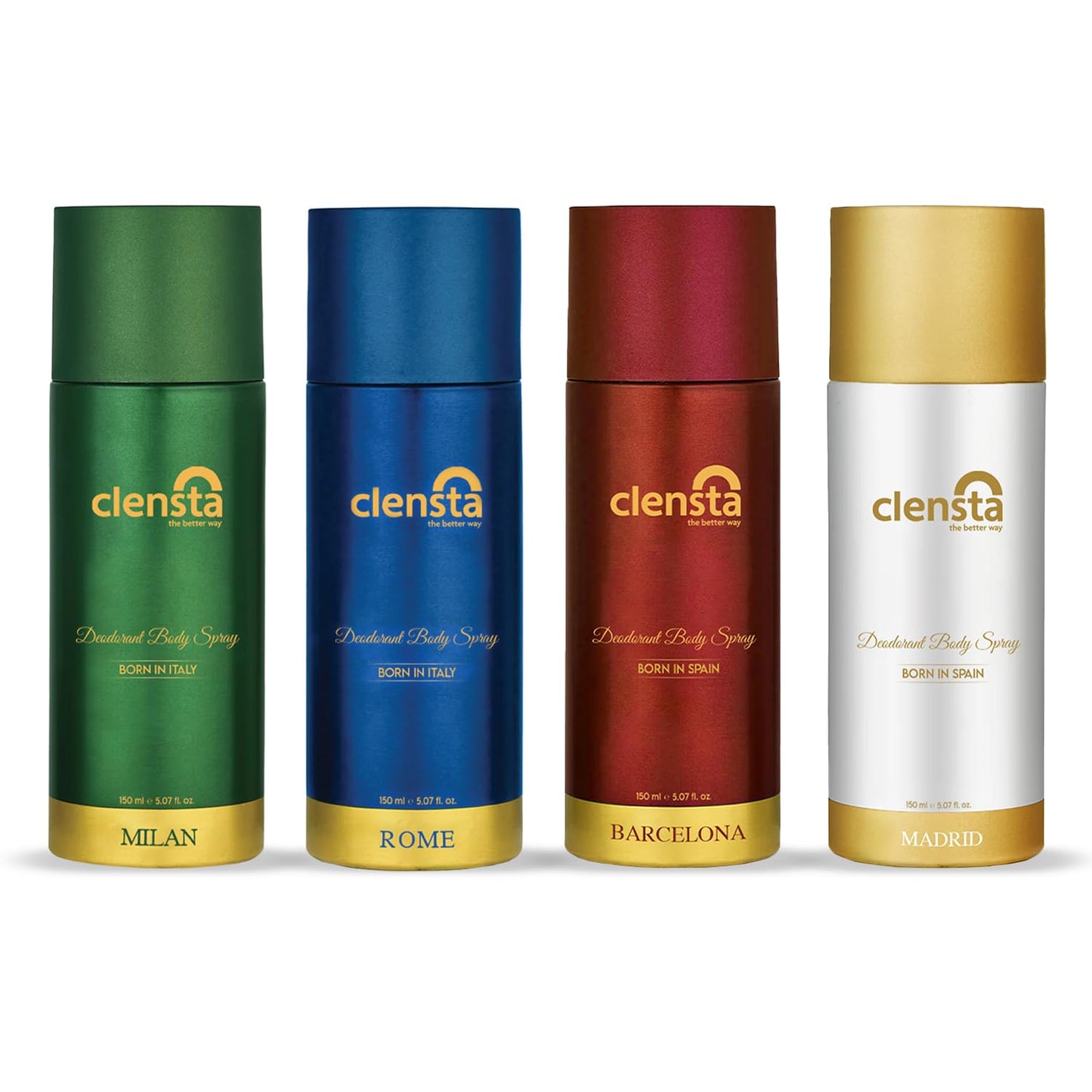 Clensta Deodorant for Men (Pack of 4) - 150ml