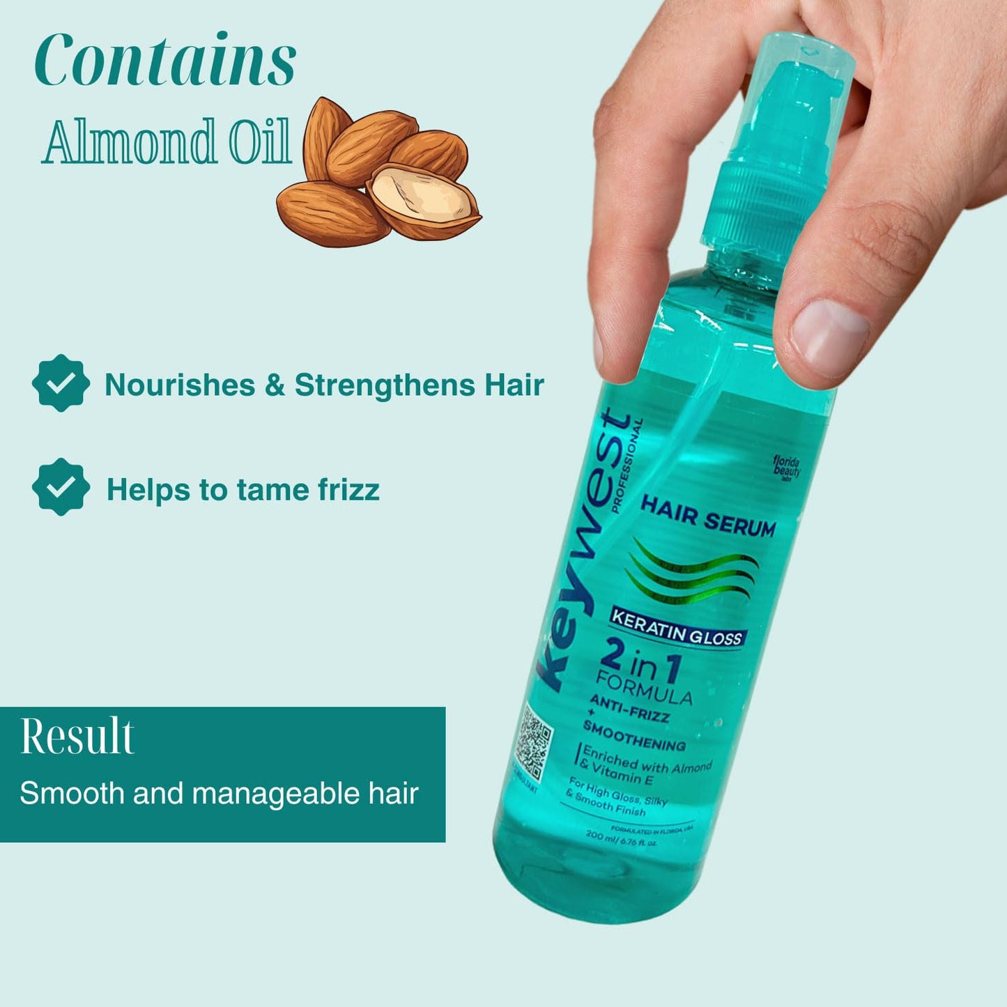 Keywest Professionals Keratin Gloss Hair Serum (200ml)