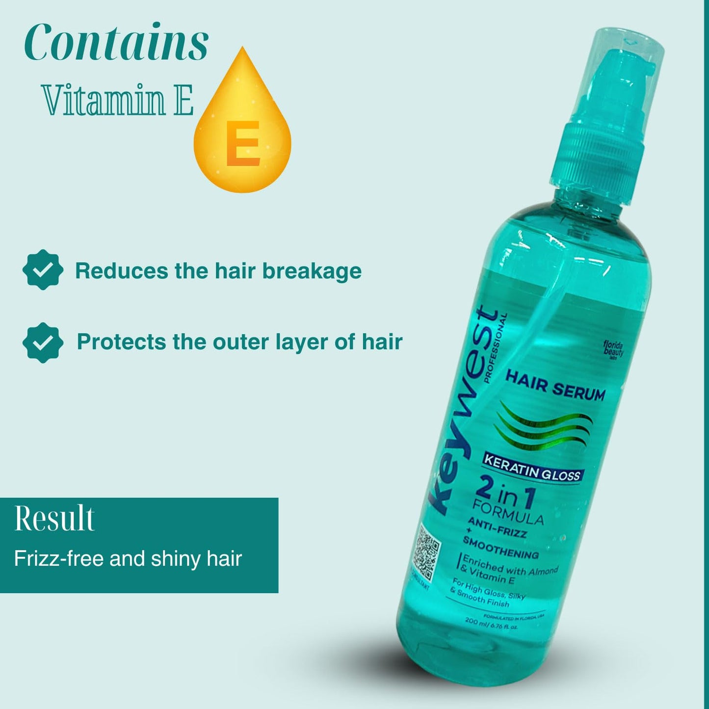 Keywest Professionals Keratin Gloss Hair Serum (200ml)