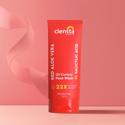Clensta Red Aloe Vera Oil Control Face Wash (100ml)
