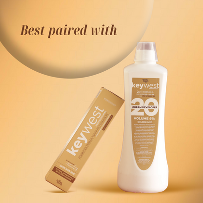 Keywest Professional Golden Dust Developer with Pro Vitamin B5 | 2-in-1 Hair Color with Spa | No Ammonia Routine | 1000ml