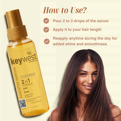 Keywest Professionals Shine and Gloss Hair Serum (100ml)