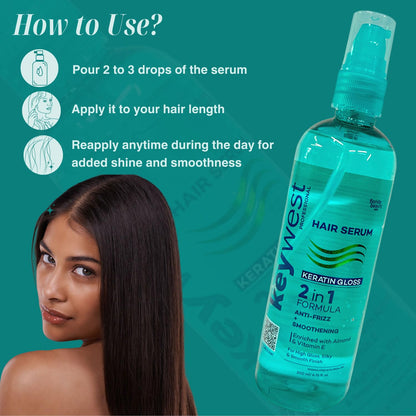 Keywest Professionals Keratin Gloss Hair Serum (200ml)