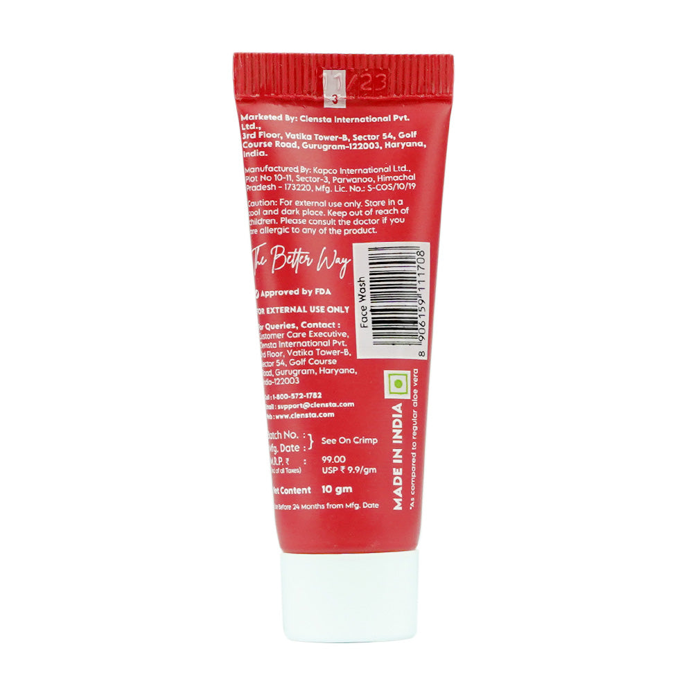 Clensta Red Aloe Vera Skin Glow Face Scrub  (10 Ml)