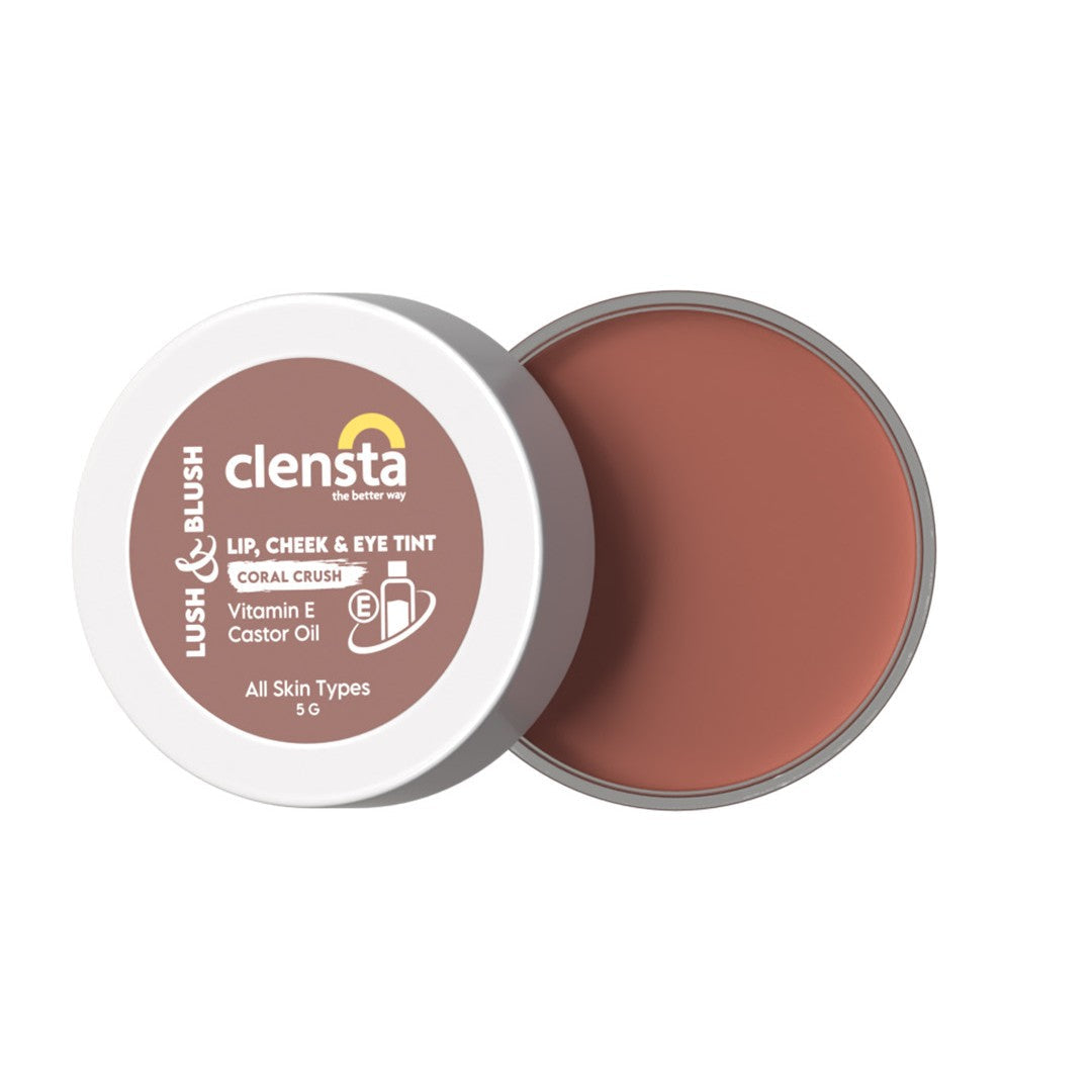 Clensta Lush Lip, Cheek & Eye Tint - Coral Crush 06 (5 Gm)