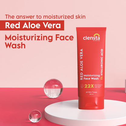 Clensta Red Aloe Vera Moisturizing Face Wash (100ml)