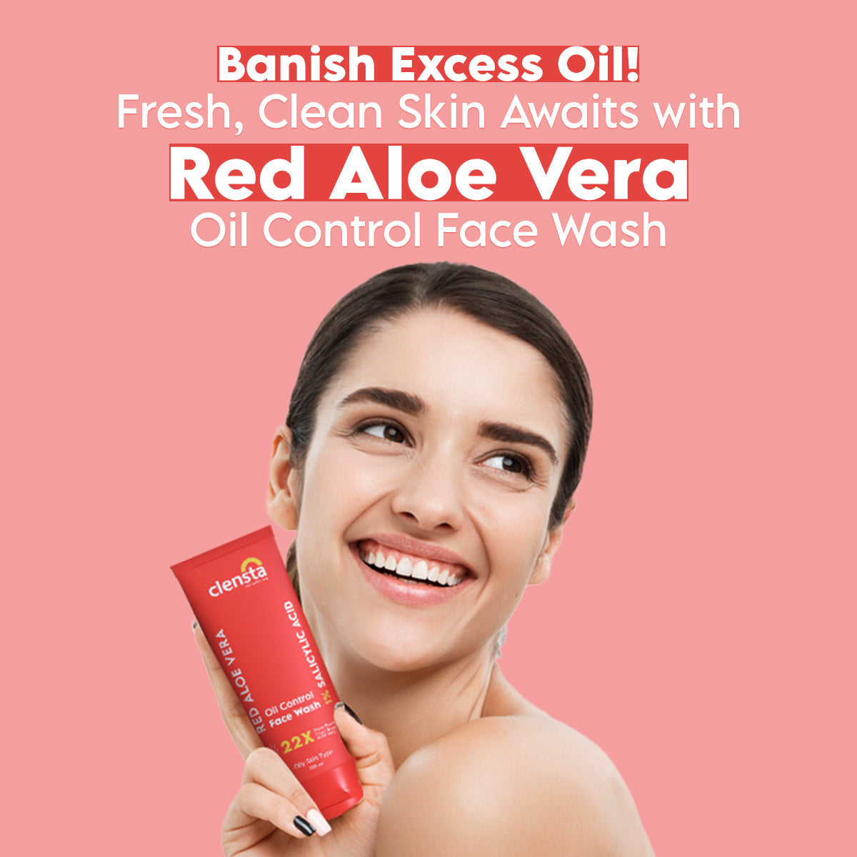 Clensta Red Aloe Vera Oil Control Face Wash (100 Ml)