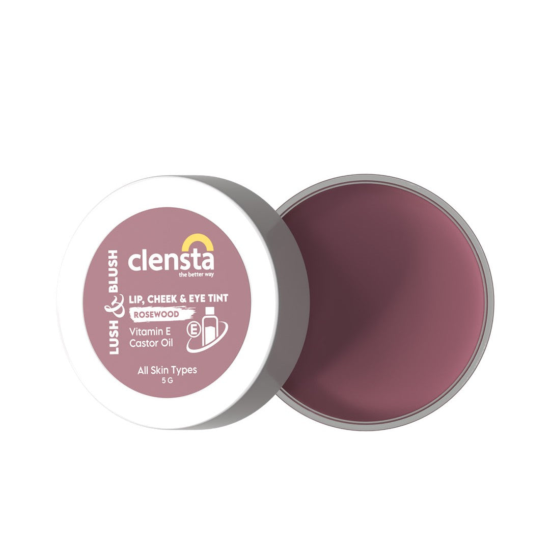 Clensta Lush Lip, Cheek & Eye Tint - Rosewood 04 (5 Gm)