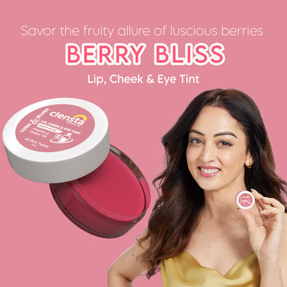 Clensta Lush Lip, Cheek & Eye Tint - Berry Bliss 01 (5 Gm)