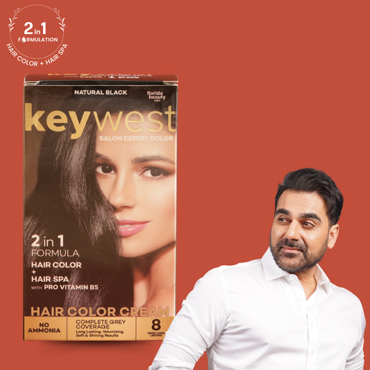 Keywest Salon Expert Hair Color Cream | Grey Coverage | No Ammonia | Pro Vitamin B5 | 130ml