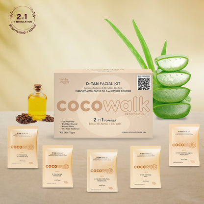 4 in 1 Facial Kits COMBO Cocowalk's Bridal Facial Kit + Skin Whitening Facial Kit + Gold Facial Kit + D-Tan Facial Kit