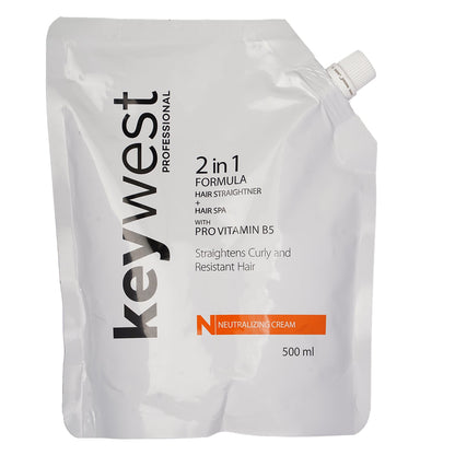 Keywest Professional Straightening Cream | 2-in-1 Formulation | Straightening & Spa 